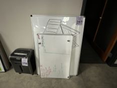 LOT CONSISTING OF (8) WHITE BOARDS AND CORK