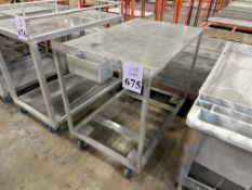 ALUMINUM UTILITY CART ON CASTERS