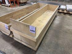 9' WOOD STORAGE BINS ON CASTERS