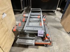 METAL CART WITH MISCELLANEOUS DESK PARTS