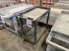 PLASTIC UTILITY CART ON CASTERS