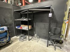 8' METAL SHELVING UNIT WITH LIGHTS