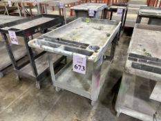 PLASTIC UTILITY CART ON CASTERS