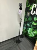 BLUE MICROPHONE WITH STAND