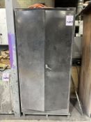 2-DOOR METAL STORAGE CABINET WITH CONTENTS