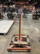 METAL MATERIAL RACK ON CASTERS WITH DOLLY