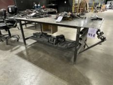 8' HEAVY DUTY METAL WORK BENCH