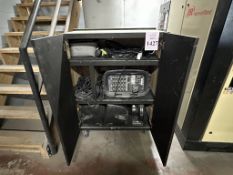 BEHRINGER PORTABLE PA SYSTEM IN 2 DOOR WOOD