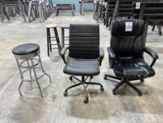 LOT CONSISTING OF: (2) OFFICE CHAIRS AND A STOOL