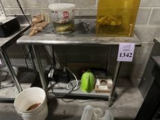 3' STAINLESS STEEL PREP TABLE
