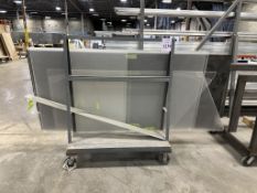 4' METAL A-FRAME MATERIAL CART WITH CONTENTS