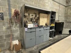 WOOD CABINET WITH MULTICAM TOOLS AND PARTS