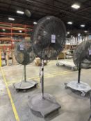 PEDESTAL FAN ON CASTERS
