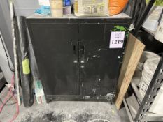2-DOOR METAL STORAGE CABINET WITH CONTENTS