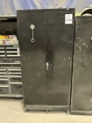 2-DOOR METAL STORAGE CABINET WITH CONTENTS