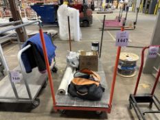 METAL MATERIAL CART ON CASTERS