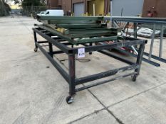 METAL MATERIAL CART ON CASTERS