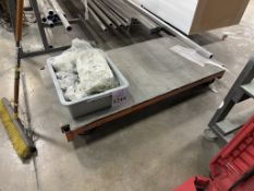 METAL MATERIAL CART WITH CONTENTS