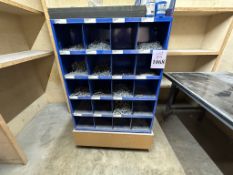 FASTENAL PARTS BIN WITH SCREWS, BOLTS AND NUTS