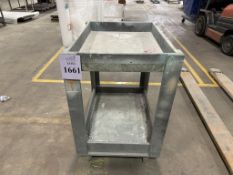 WOOD UTILITY CART ON CASTERS