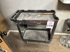 PLASTIC UTILITY CART ON CASTERS