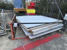 LOT CONSISTING OF: METAL MATERIAL CART AND SCRAP