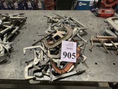 LOT CONSISTING OF: VARIOUS HEAVY DUTY CLAMPS