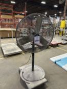 PEDESTAL FAN ON CASTERS