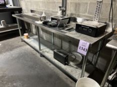 8' STAINLESS STEEL PREP TABLE