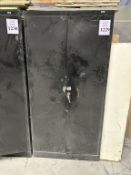 2-DOOR METAL STORAGE CABINET WITH CONTENTS