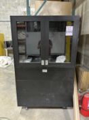 2-DOOR WOOD STORAGE CABINET WITH DRAWER