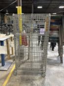 2-DOOR METAL SECURITY CAGE ON CASTERS