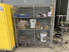 METAL SECURITY CAGE WITH CONTENTS