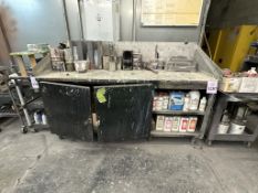 7' METAL PAINT MIXING STATION WITH CONTENTS