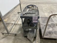 PLASTIC UTILITY CART WITH CONTENTS