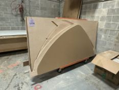 METAL A-FRAME CART WITH CONTENTS