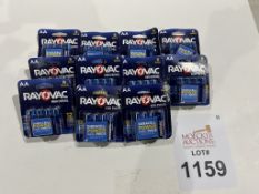 PACKS OF RAYOVAC AA BATTERIES, 8-PACK (NEW)