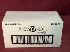BOXES OF RAYOVAC FUSION+ AA BATTERIES 6-PACK (NEW)