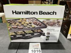 HAMILTON BEACH RACLETTE PORTABLE PARTY GRILL