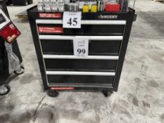 HUSKY ROLLING TOOL BOX WITH TOOLS IN TOP DRAWER