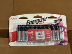 BULK LOT (NEW) PRODUCT CONSISTING OF (750 +/-) ENERGIZER BATTERIES
