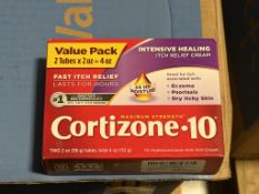 BULK LOT (NEW) PRODUCT CONSISTING OF (250 +/-) CORTIZONE 10