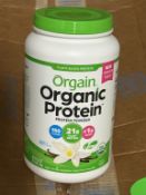 BULK LOT (NEW) PRODUCT CONSISTING OF (14 +/-) ORGAIN PROTEIN POWDER