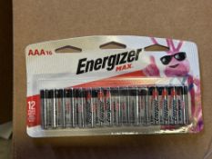 BULK LOT (NEW) PRODUCT CONSISTING OF (355 +/-) ENERGIZER BATTERIES