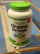 BULK LOT (NEW) PRODUCT CONSISTING OF (45 +/-) ORGAIN PROTEIN POWDER