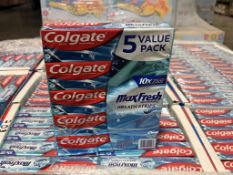 BULK LOT (NEW) PRODUCT CONSISTING OF (1,500 +/-) COLGATE TOOTHPASTE