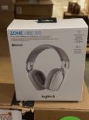 LOGITECH ZONE VIBE 100 WIRELESS HEADPHONES (NEW)