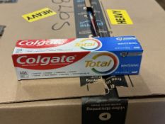 BULK LOT (NEW) PRODUCT CONSISTING OF (608 +/-) COLGATE TOOTHPASTE