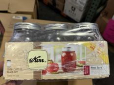 CASES OF KERR 16 OZ MASON JARS (12) PCS EACH (NEW)