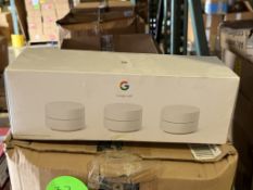 GOOGLE WIFI MESH ROUTERS, 3-PACK (NEW)